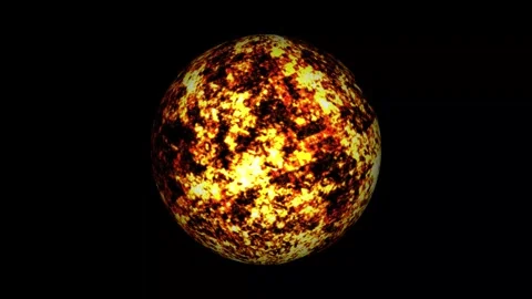 Fiery orb of fire animated loop motion video Stock Footage 323344463