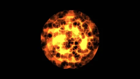 Fiery Orbs Pulsating with Intense Energy during a Cosmic Event Video stock 342517338
