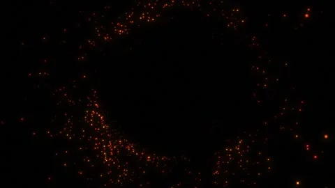 Fiery particle rings Video stock 318312713