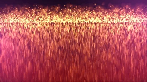 Fiery particle waterfall Stock-Footage 82251045