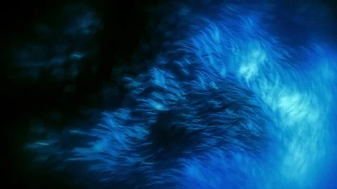 Fiery Particles Fly Blue Stock Footage 73867425