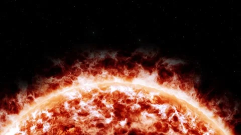 Fiery Planet n Starry Sky Background 4K Loop Stock Footage 298659976