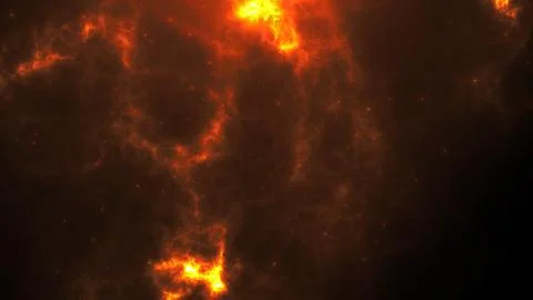 Fiery plasma cloud texture on dark orange background, dramatic abstract ene.. Stock Illustration