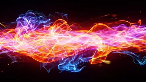 Fiery Plasma Light Streak Background Seamless Loop Stock Footage 343143475