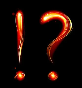 Fiery question mark Stock Illustration