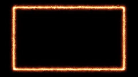 Fiery Rectangle Frame Stock Footage 284395064