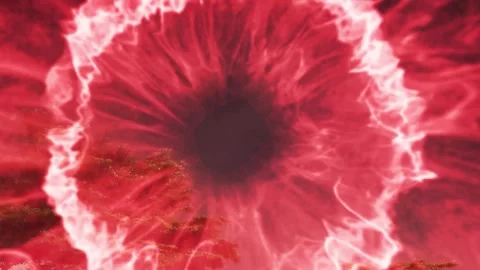 Fiery red abstract energy splash background with dynamic motion effect Stock Footage 320189859