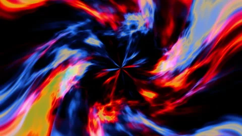 Fiery Red and Electric Blue Energy Swirl Abstract Animation Video stock 342892760