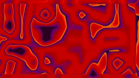 Fiery Red and Orange Liquid Fluid Pattern Abstract Seamless Loop Video Stock Footage 340382302