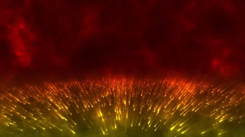 Fiery Red and Yellow Meteor Shower Abstract Background Stock Footage 323043168