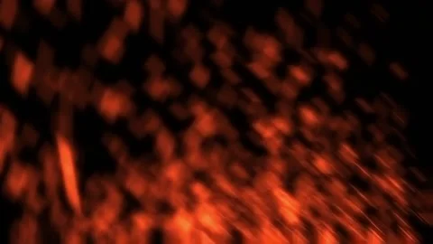 Fiery red background of blurred moving particles. Bright orange fire flames. Stock Footage 194508406