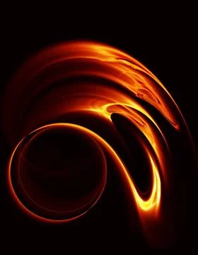 Fiery red circle in speedy motion, rotating Fiery red circular speedy moti... Stock Photos