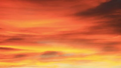 Fiery Red Clouds at Sunset Time Lapse Stock Footage 100460785