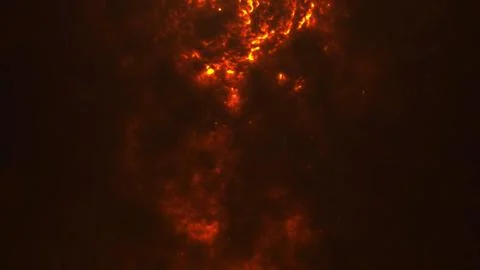 Fiery red energy texture with glowing flame clouds and dark smoky depth. In.. 스톡 일러스트