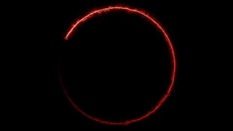 Fiery red glowing circle loop 스톡 일러스트