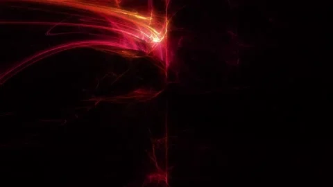 Fiery Red Glowing Light Rays Wave Abstract Fractal Motion Graphics Backgroun Vidéo 346155413
