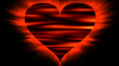 Fiery red heart - digital animation Stock Footage 96239