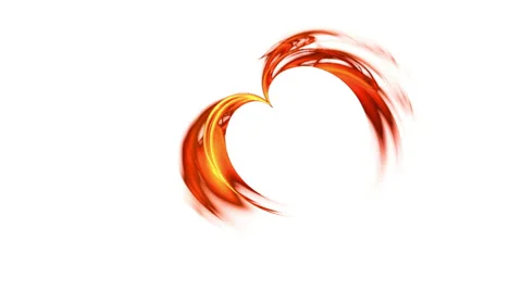 Fiery red heart 動画素材 36643542