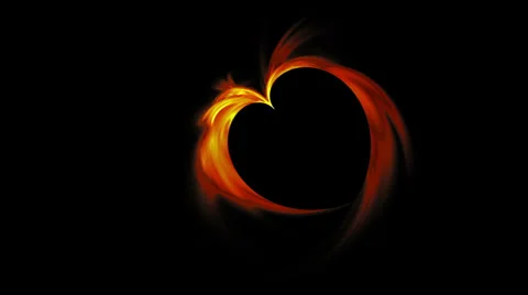 Fiery red heart Stock Footage 37068140
