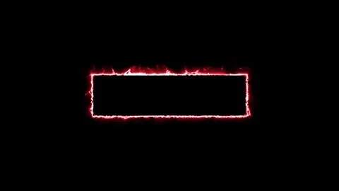 Fiery Red Jagged Rectangular Border with Intense Glow on animated Black Bac.. Stock Footage 330476568