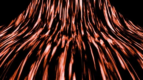Fiery red light streaks cascade downwards like a intense waterfall of glowin Video stock 346139931