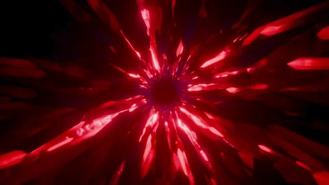 Fiery Red Particle Explosion Warp Loop Stock Footage 348863461