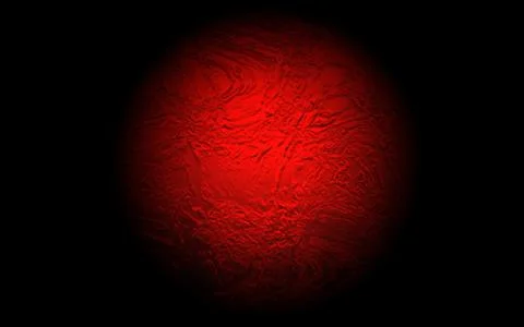 Fiery red planet in black space Stock Illustration