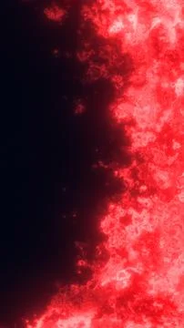 Fiery red plasma texture glowing against deep darkness, resembling a cosmic.. Illustrazione stock