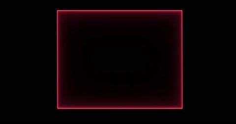 Fiery red rectangle on a black background. Abstract rectangle, sun flame frame Stock Footage 172220129
