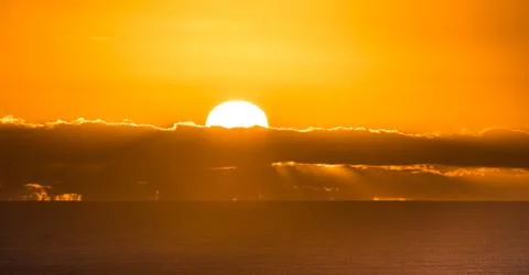 Fiery red sunset Foto stock