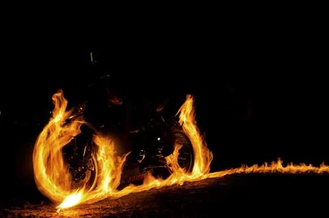 Fiery rider Foto stock