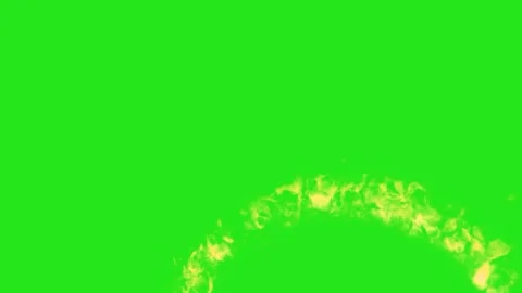 Fiery Ring Effect on Green Screen Background Stock Footage 330920417