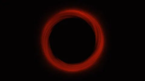 Fiery Ring Energy Burst Loop in Darkness with Subtle Motion for Visual Effect Vídeos de archivo 342507816