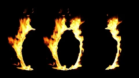 Fiery of ring Stock Footage 93962860