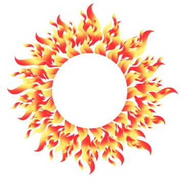 Fiery round bright pattern element Stock Illustration