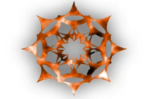 Fiery rusted wheel - digital animation Stock Footage 100026