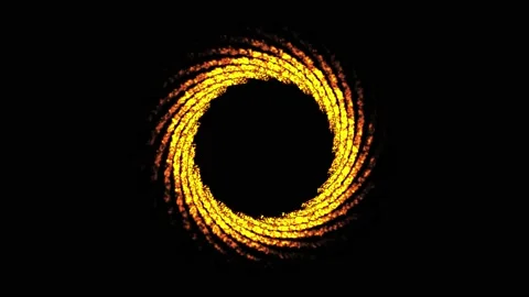 Fiery seamless animated round frame Stock Footage 135947331