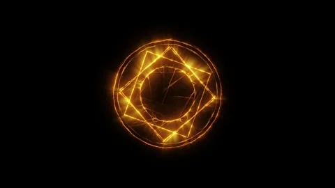 Fiery shield animation with explosive sparks and heat effects abstract Stock Footage 302477429