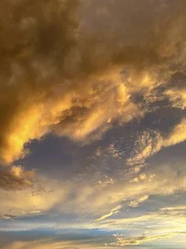 Fiery Sky at Dusk Stock Photos