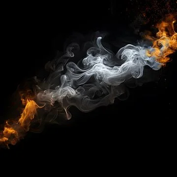 Fiery Smoke Dance Stock Photos
