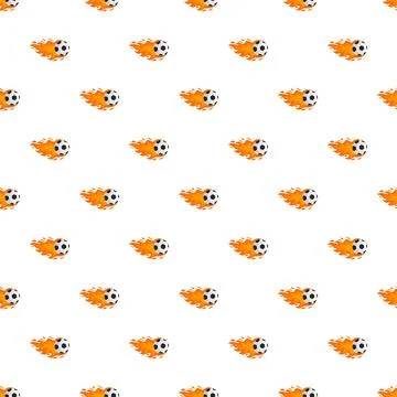 Fiery soccer balls pattern representing speed and energy Illustrazione stock