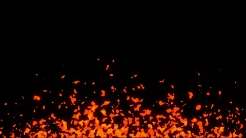 Fiery Sparks on a Black Background Stock Footage 288971711