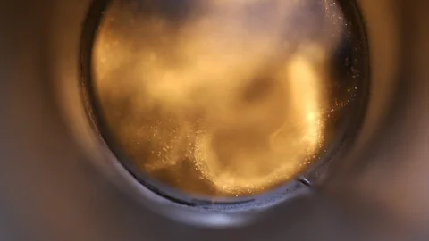 Fiery sparks float in the air after the fire is out Stock Footage 120204334