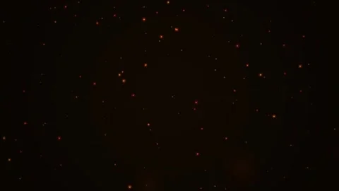 Fiery Sparks Floating Upwards on Dark Background - Abstract Motion Graphics Stock Footage 346661528