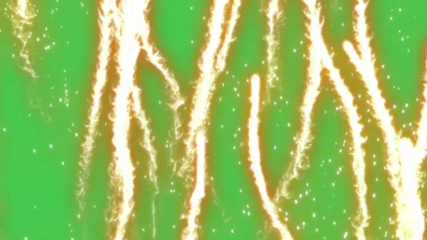 Fiery Sparks Rising Green Screen Video Overlay Stock Footage 344767377
