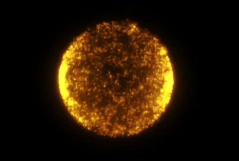 Fiery sphere NTSC Stock Footage 8521463