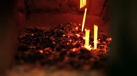 Fiery spray fire Stock Footage 45955162