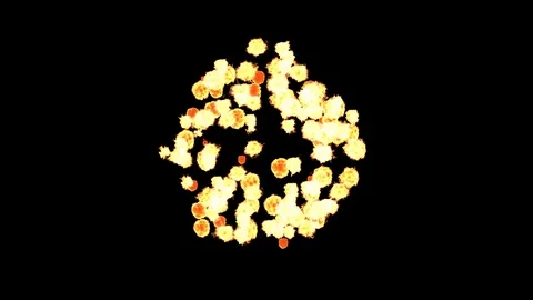 Fiery star explosion flash shiny loopable animation art background new quality Stock-Footage 93304254