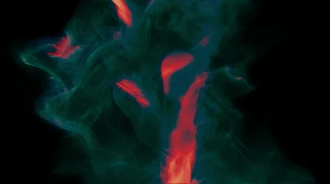 Fiery stream of incandescent particles, 3D animation, looping 스톡 동영상 65002703