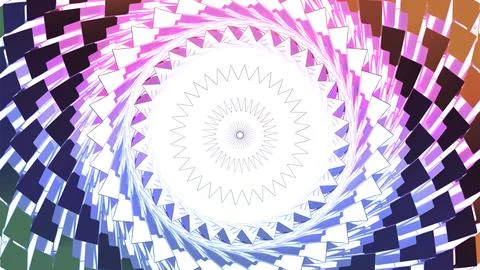 Fiery striped pattern with circular pulsating waves. Motion. Gradient color of Stock Illustration